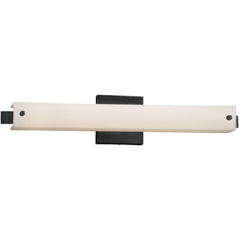 Fusion 23 inch Matte Black Vanity Light Wall Light in Opal Fusion
