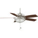 Edgewood 52 inch Satin Nickel with Walnut/Light Walnut Blades Indoor/Outdoor Ceiling Fan