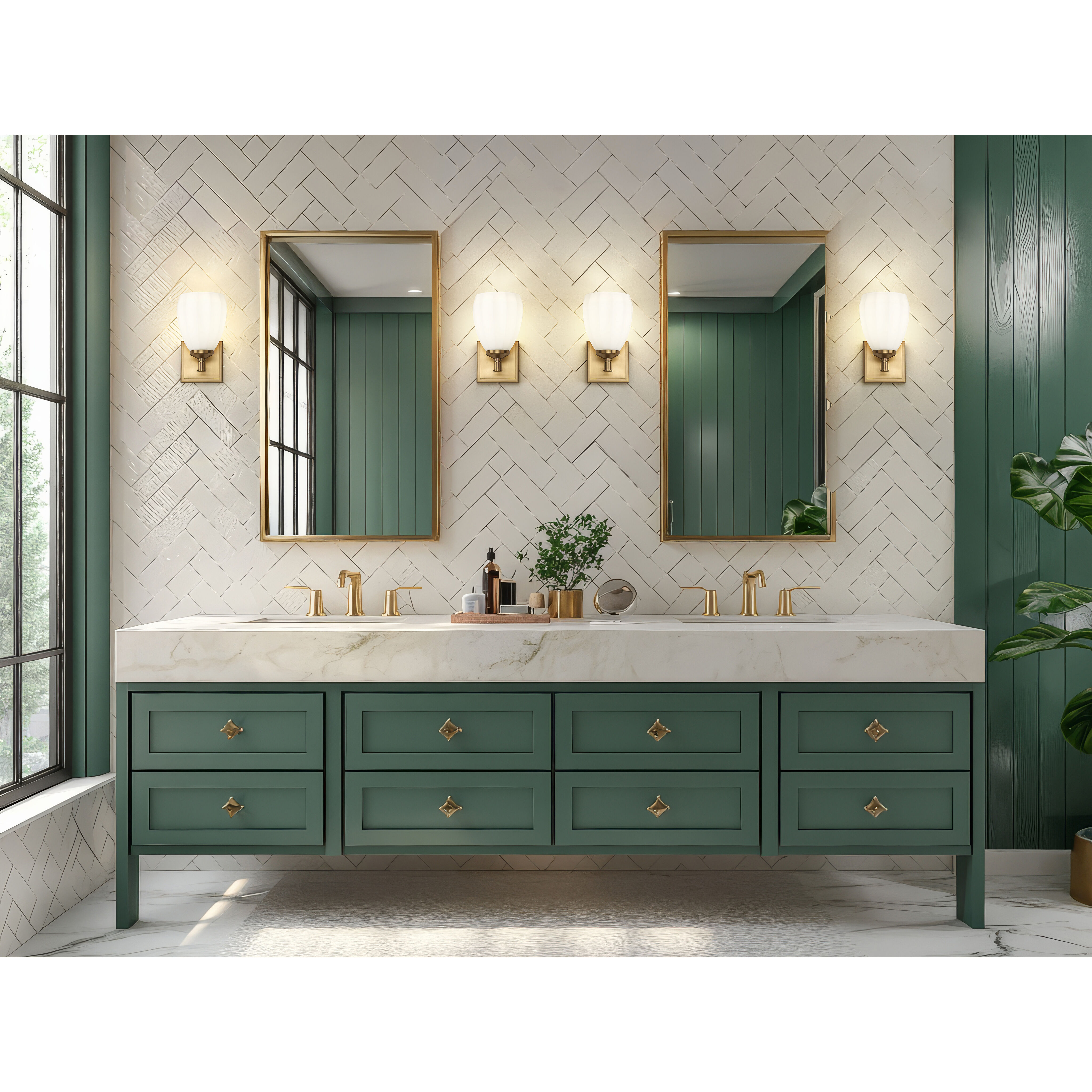 Oren 1 Light 6.5 inch Modern Gold Bath Vanity Light Wall Light