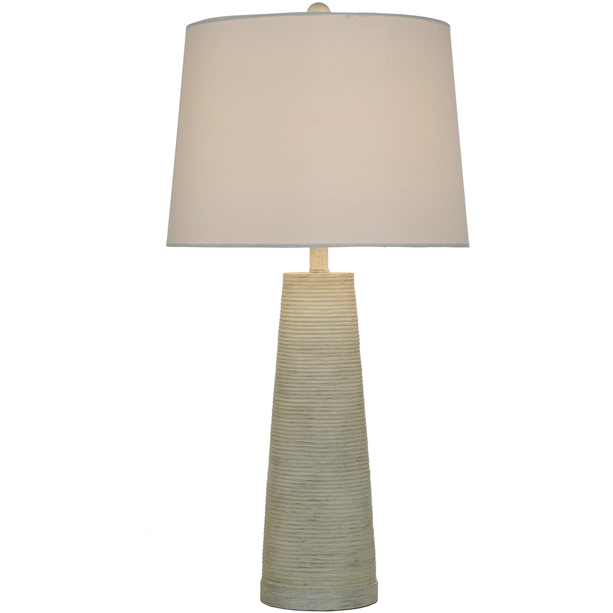 Conical 31.5 inch 150.00 watt White Washed Table Lamp Portable Light