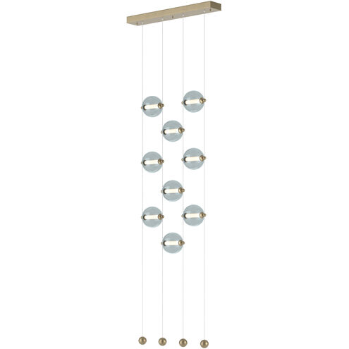 Abacus LED 22.3 inch Soft Gold Ceiling-to-Floor Pendant Ceiling Light in Cool Grey