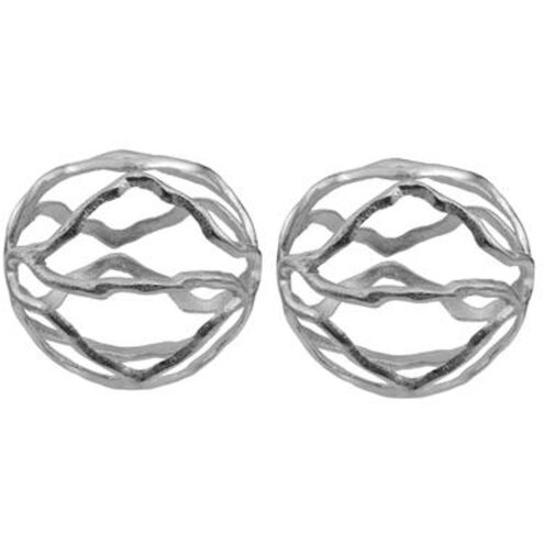 Spheres Silver Decorative Ball, Set of 2