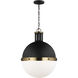TOB by Thomas O'Brien Hanks LED 16 inch Midnight Black Pendant Ceiling Light