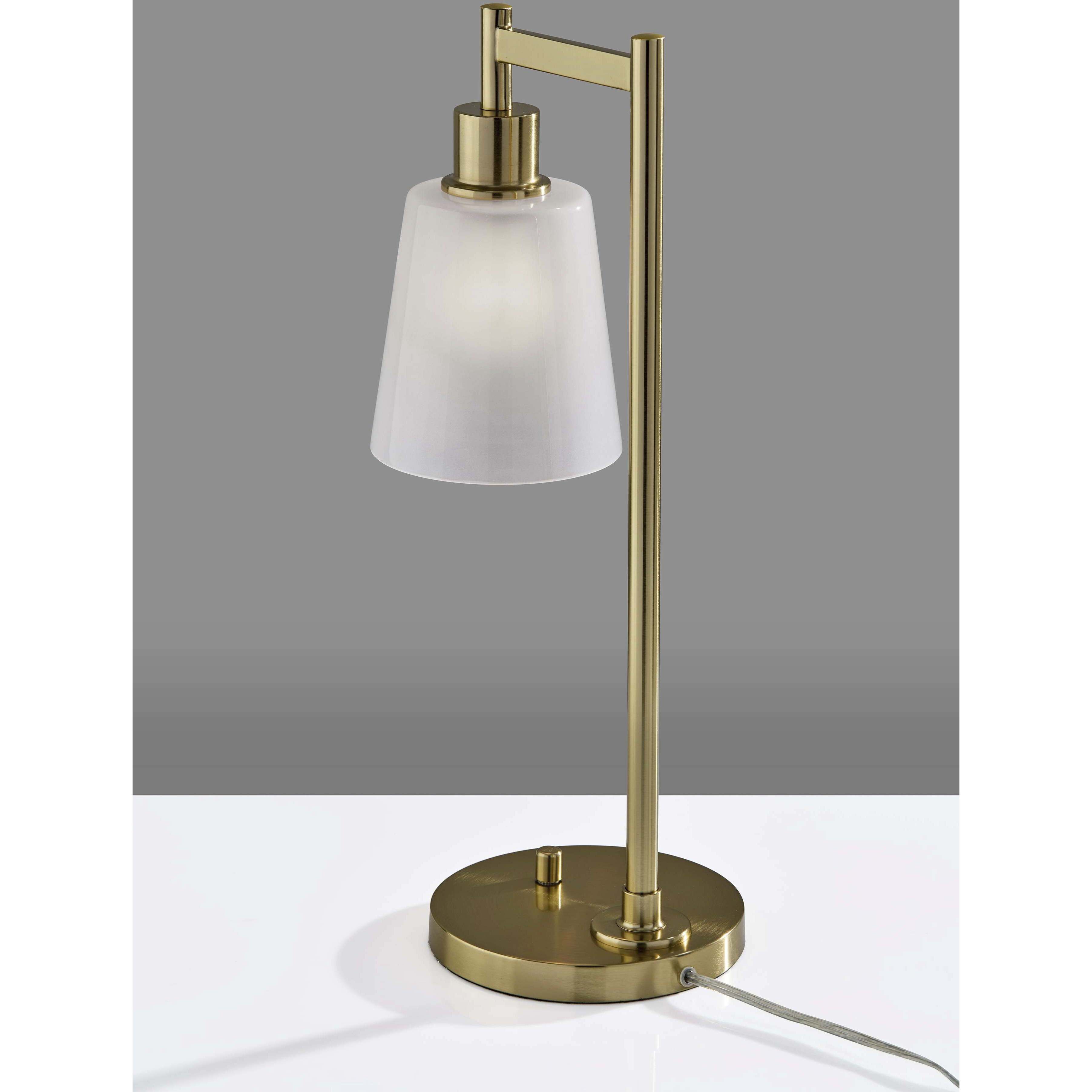 Gio 22 inch 40.00 watt Painted Brass Desk Lamp Portable Light