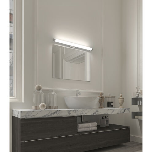 Plaza LED 4 inch Satin Chrome Bath Bar Wall Light
