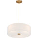 Mid Town LED 18 inch Antique Brushed Brass Pendant / Semi-Flush Ceiling Light