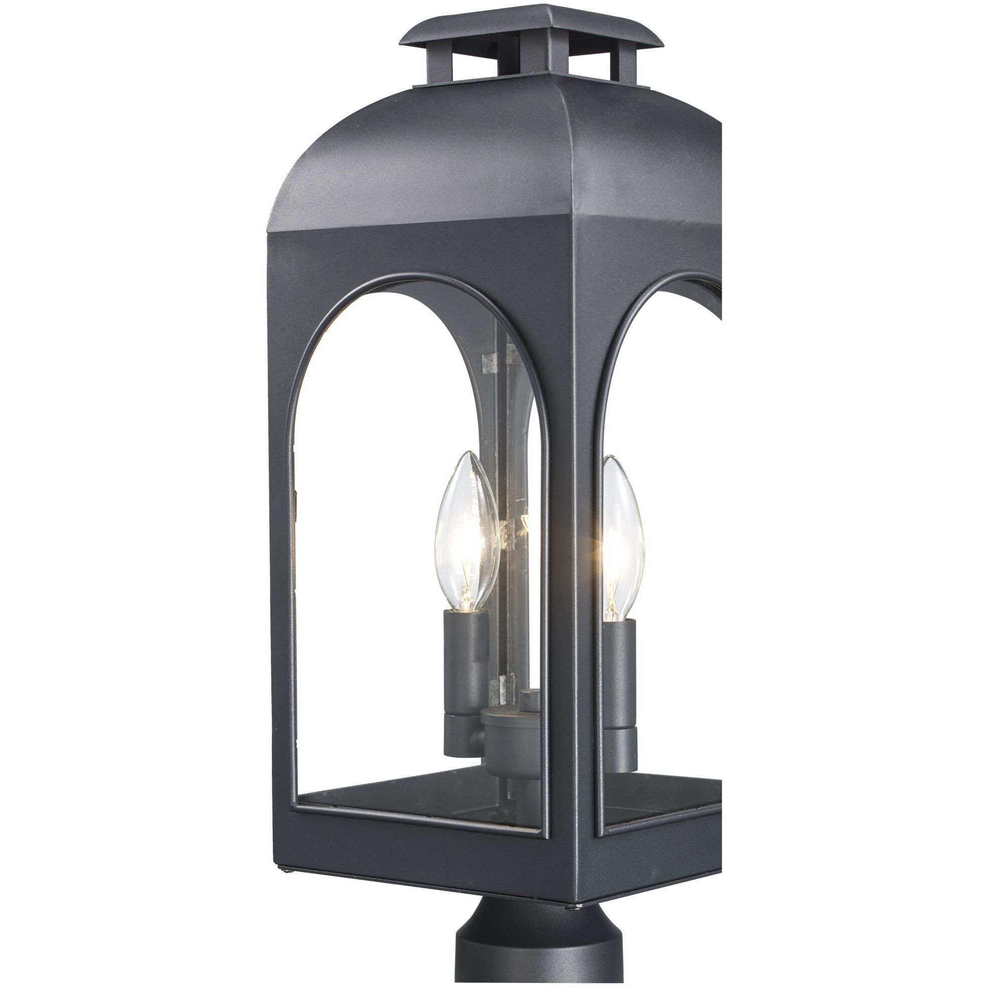 Presence 2 Light 19 inch Black Outdoor Post Lantern Head