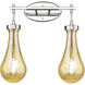 Downtown Urban Owego 2 Light 16.63 inch Polished Nickel Bath Vanity Light Wall Light in Mercury
