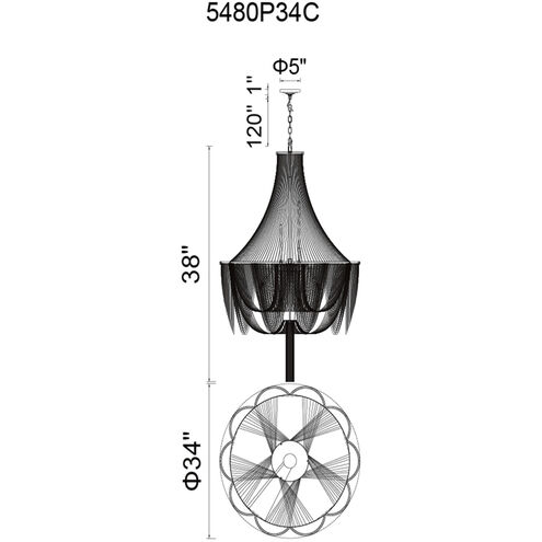Taylor 18 Light 34 inch Chrome Down Chandelier Ceiling Light