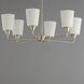 Hudson 6 Light 30 inch Satin Nickel Single-Tier Chandelier Ceiling Light in Satin White