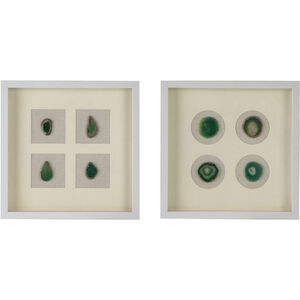 Coty White and Green Shadow Boxes