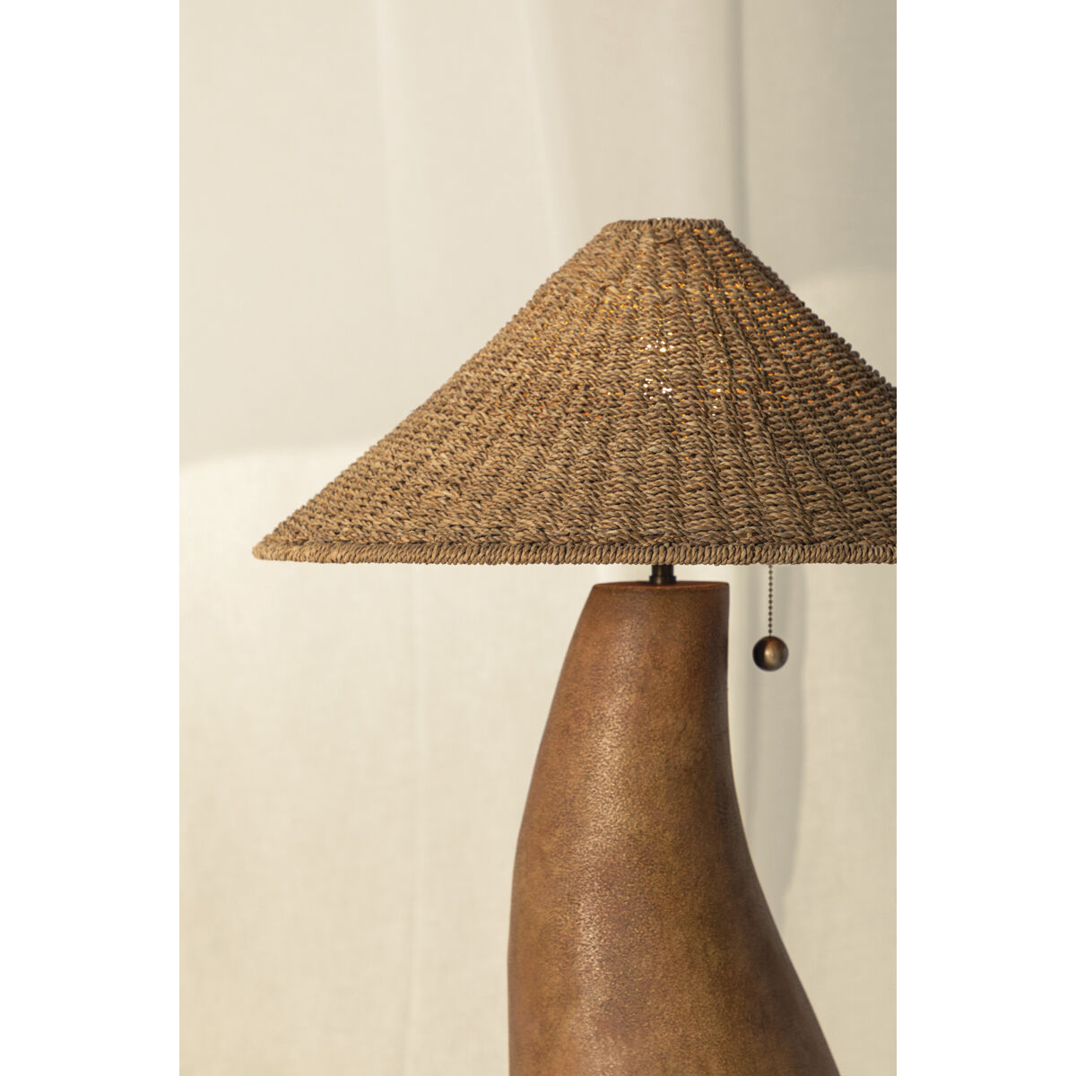 Seyla 29 inch 15.00 watt Patina Brass/Ceramic Ancient Terracotta Table Lamp Portable Light