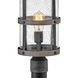Estate Series Lakehouse 1 Light 18.75 inch Aged Zinc with Driftwood Gray Outdoor Post Mount Lantern in Non-LED