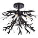 Priscilla 4 Light 19 inch Black Flush Mount Ceiling Light