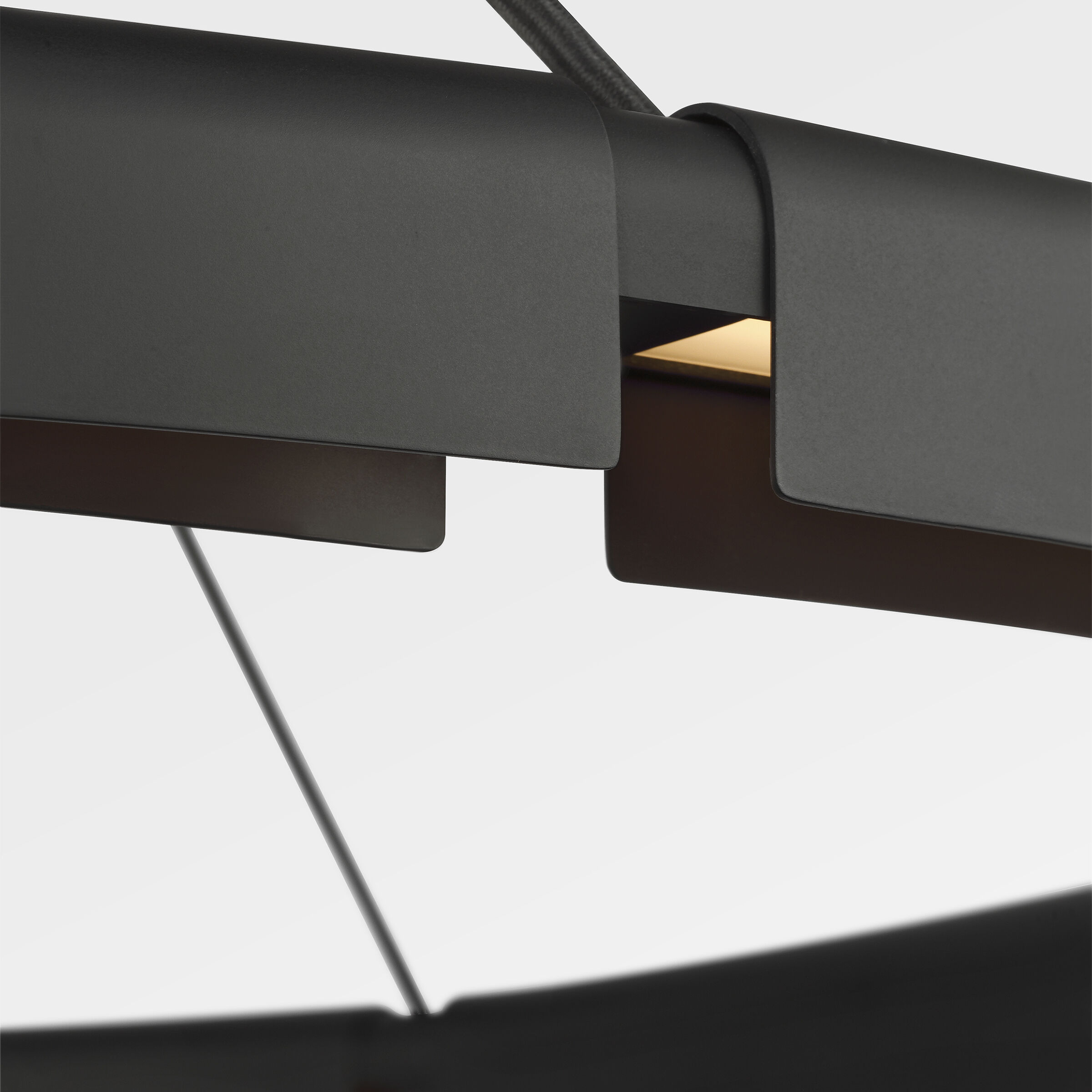 Peter Bristol Cloak LED 36.6 inch Nightshade Black Chandelier Ceiling Light