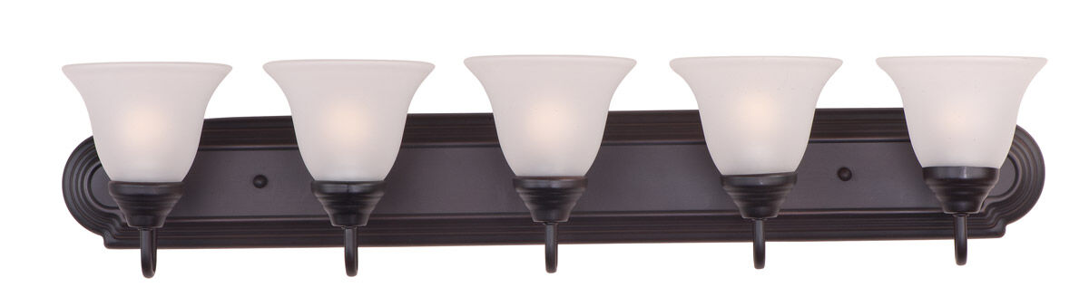 Essentials - 801x 5 Light 36 inch Oil Rubbed Bronze Bath Light Wall Light in Frosted
