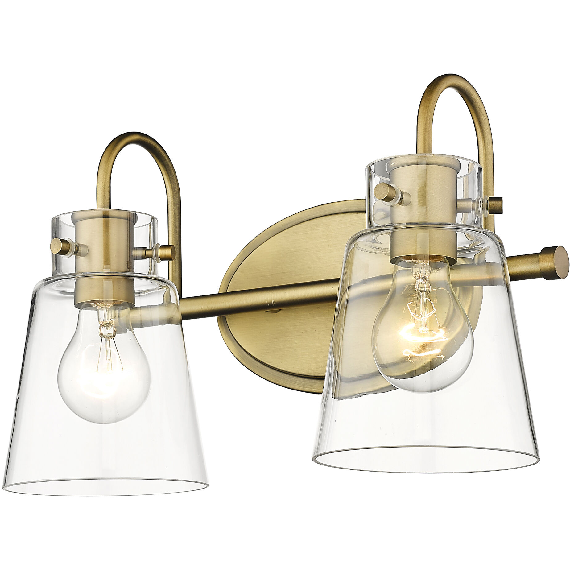 Bristow 2 Light 15 inch Antique Brass Vanity Light Wall Light