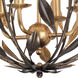 Broche 4 Light 16 inch English Bronze and Antique Gold Mini Chandelier Ceiling Light