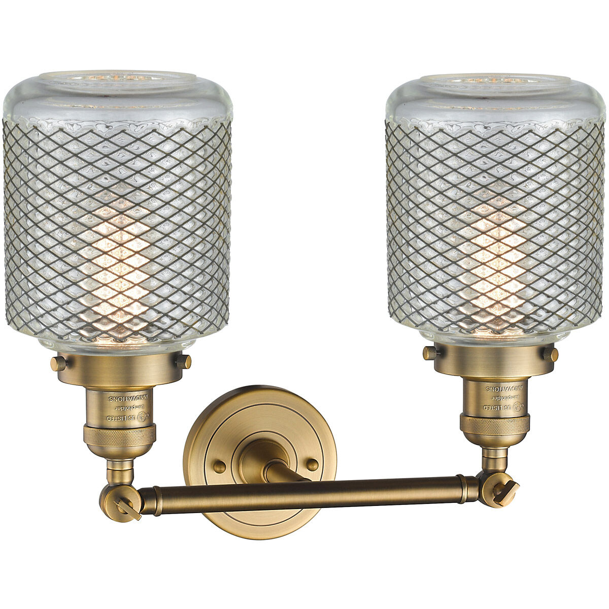 Franklin Restoration Stanton 2 Light 16 inch Brushed Brass Bath Vanity Light Wall Light, Franklin Restoration