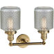 Franklin Restoration Stanton 2 Light 16 inch Brushed Brass Bath Vanity Light Wall Light, Franklin Restoration