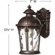 Estate Series Windsor LED 13 inch River Rock Outdoor Wall Mount Lantern, Small