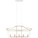 Mavonshire 5 Light 46.5 inch White and Aged Gold Brass Chandelier Ceiling Light