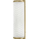 Lisa McDennon Devon LED 4.75 inch Lacquered Brass Bath Light Wall Light in Etched Opal, 20W, 2900K, Linear, Sconce