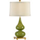 Wildwood 28 inch 100 watt Toad Green Glaze Table Lamp Portable Light 