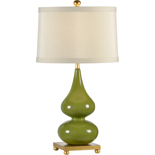 Wildwood 28 inch 100 watt Toad Green Glaze Table Lamp Portable Light