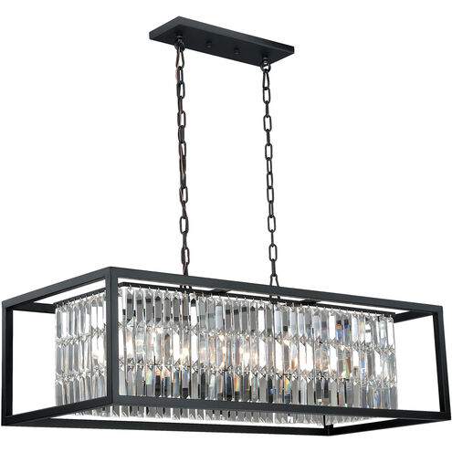 Catana 8 Light 40 inch Oil Rubbed Bronze Linear Chandelier Ceiling Light