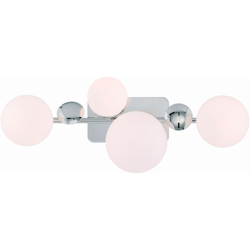 Vine 4 Light 28 inch Polished Nickel Vanity Light Wall Light