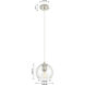 Downtown Urban Crown Point 1 Light 5.88 inch Polished Nickel Pendant Ceiling Light