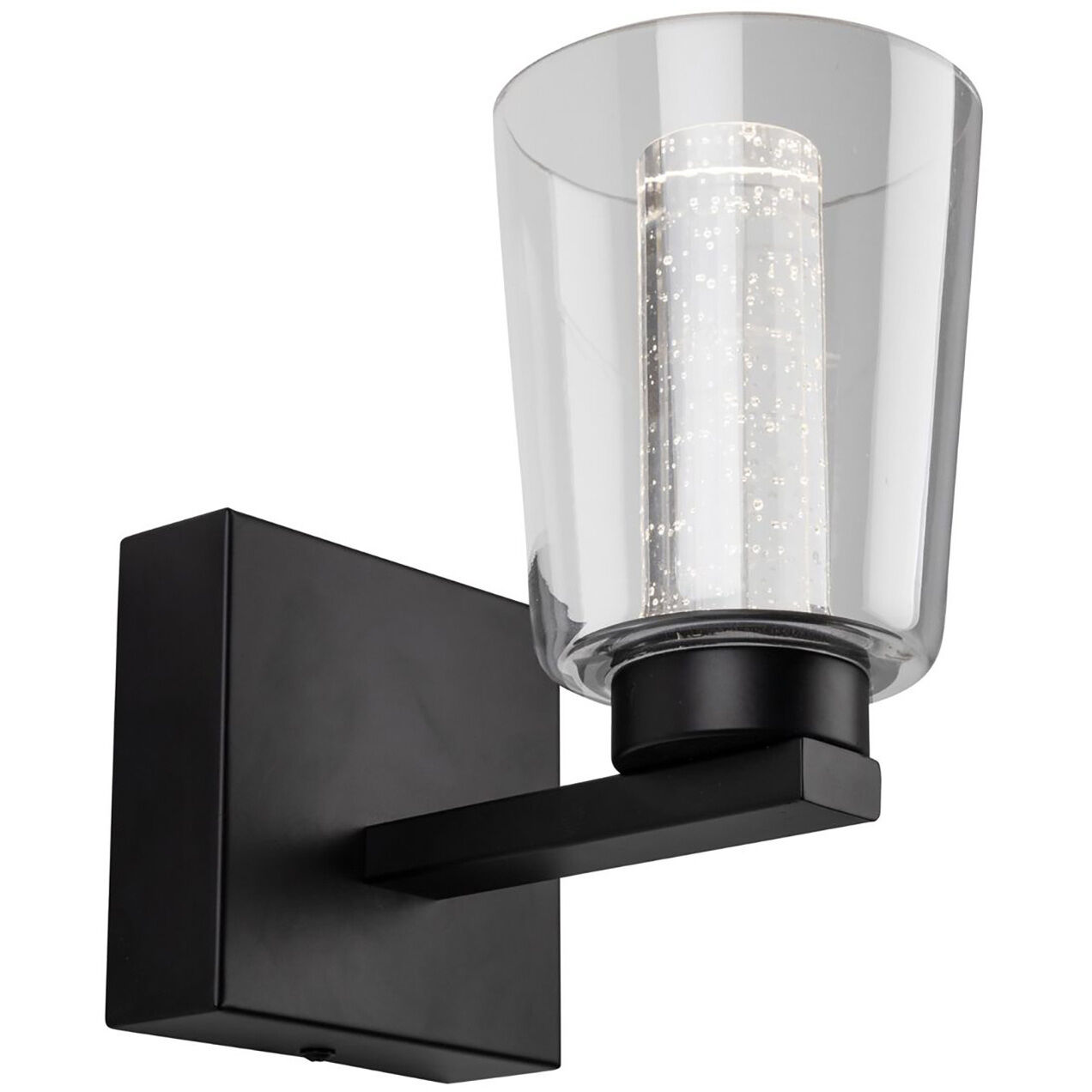 Dalton LED 4.25 inch Black Bathroom Sconce Wall Light