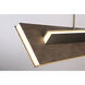 Intersezioni LED 4.25 inch Midnight Iron and Faux Walnut Island Light Ceiling Light