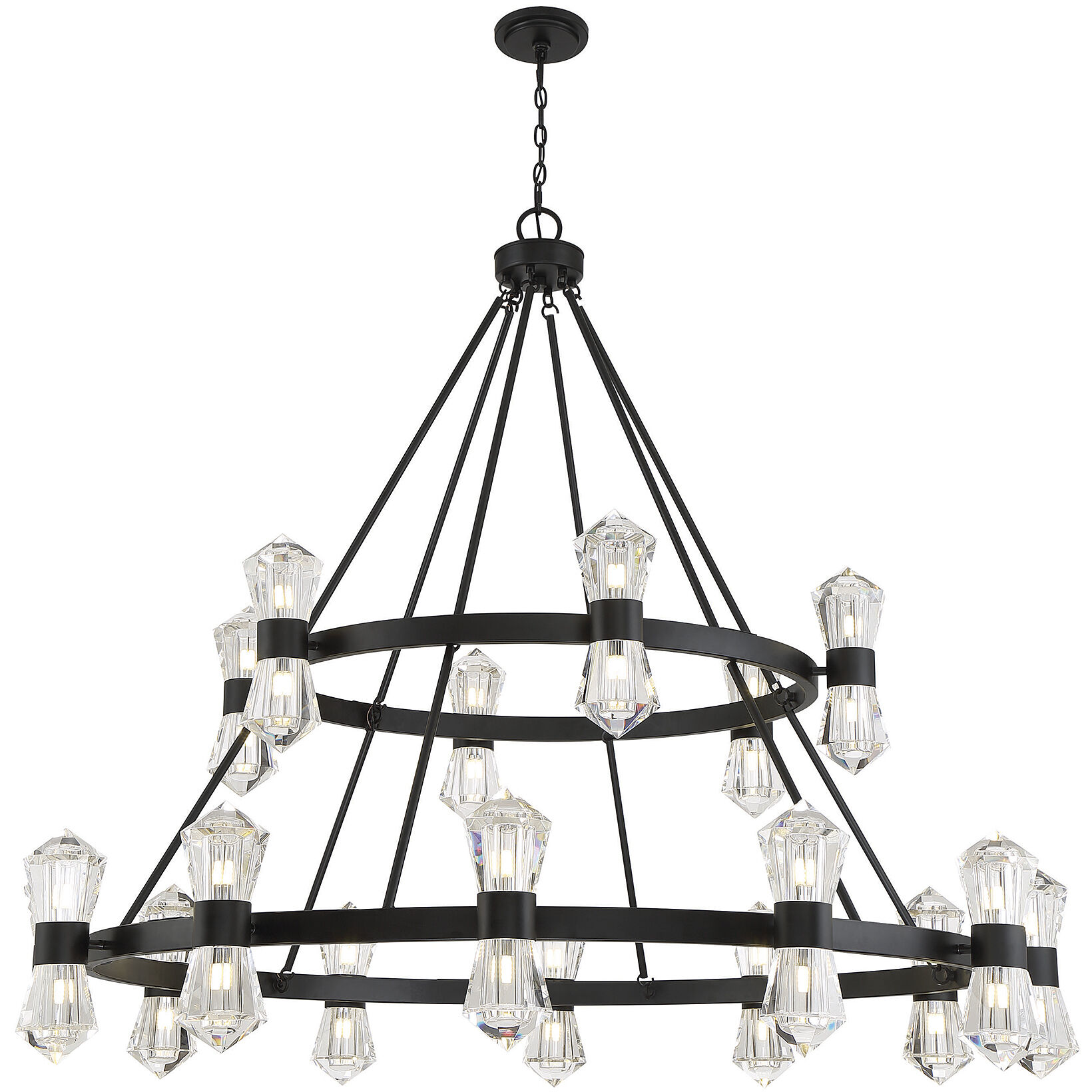 Dryden LED 60 inch Matte Black Chandelier Ceiling Light