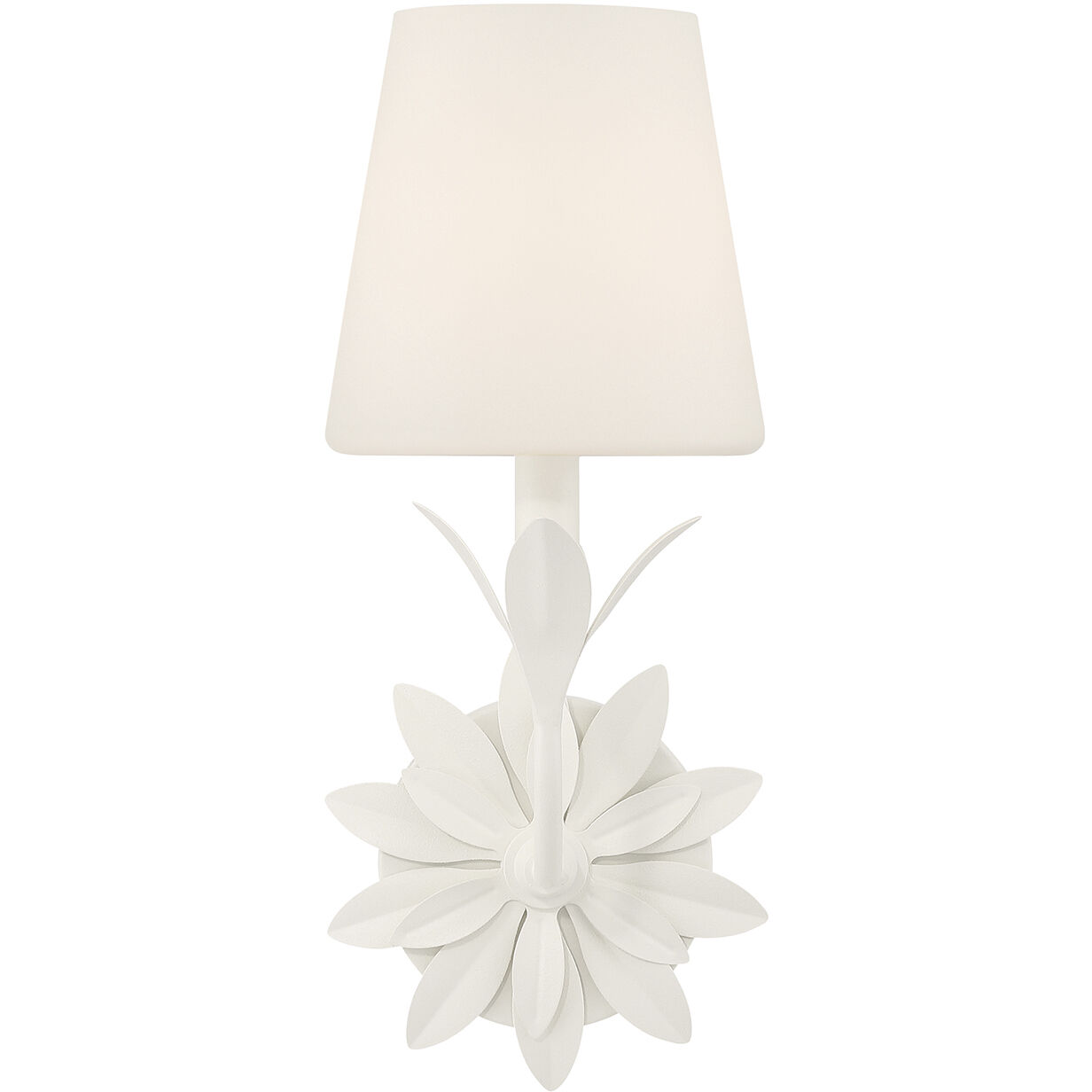 Broche Bath Sconce Wall Light in Matte White