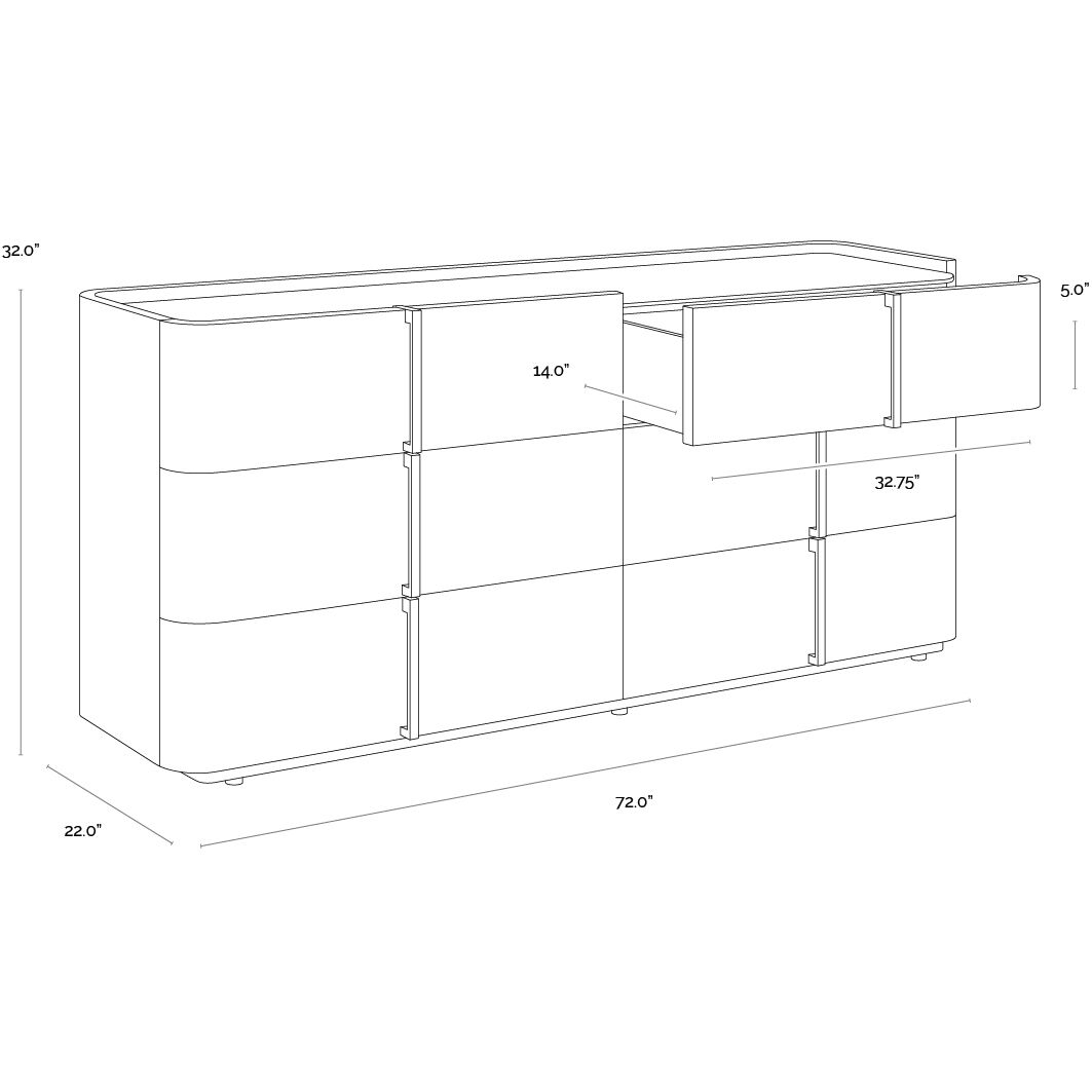 Jamille Cognac Dresser