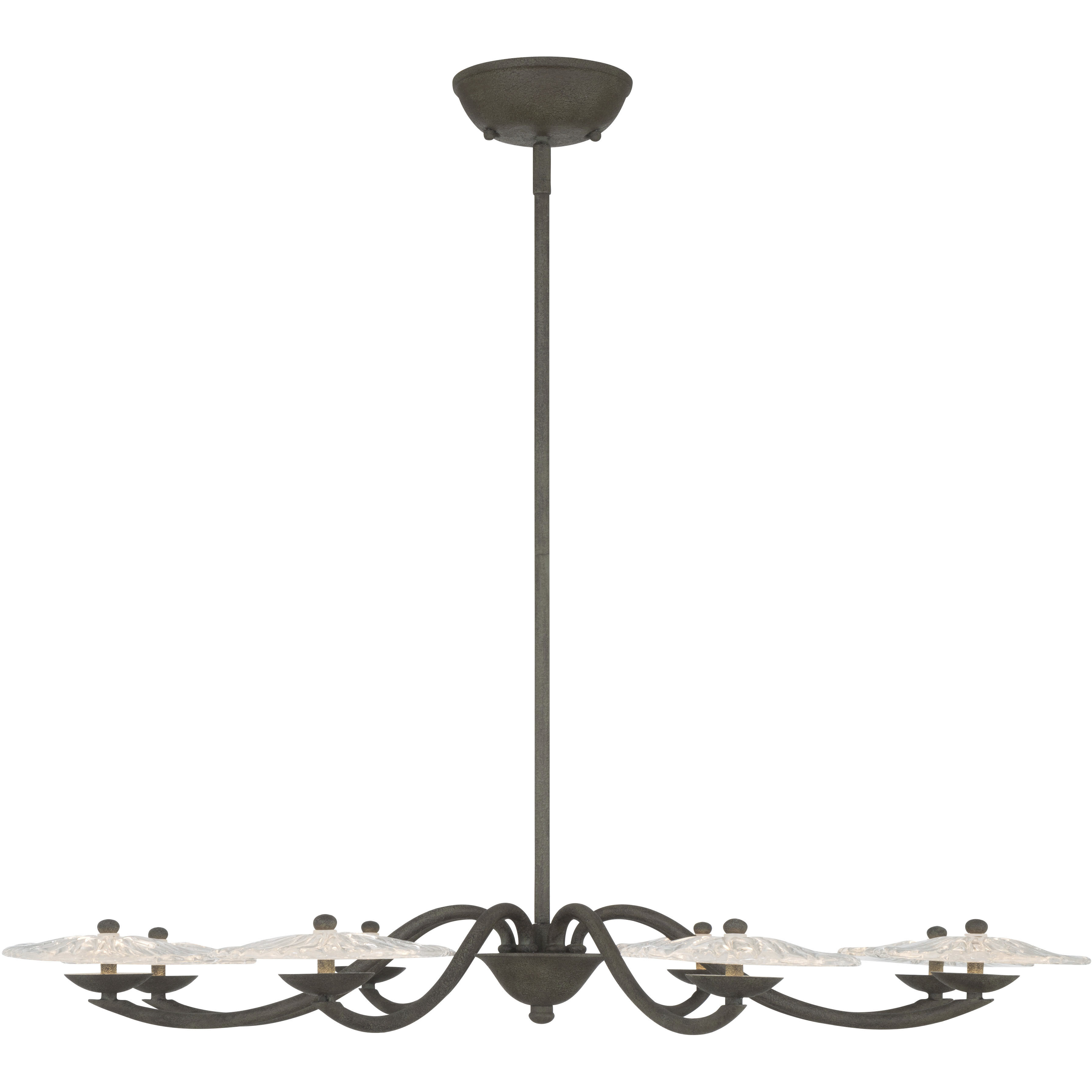 Coral Bloom 8 Light 30.5 inch Black Slate Chandelier Ceiling Light