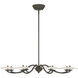 Coral Bloom 8 Light 30.5 inch Black Slate Chandelier Ceiling Light