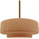 Radiance Collection - Tier Pendant Ceiling Light in Brushed Brass, Black Cord, Replaceable Bulb, Adobe, 14.5W x 5.25H, Form+Finish+Function