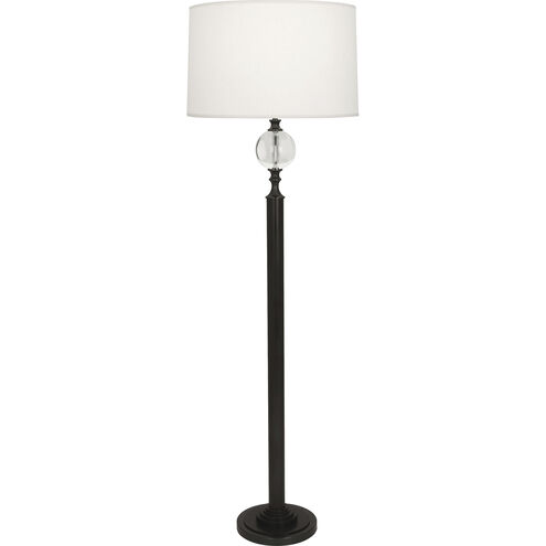 Celine 63 inch 150.00 watt Deep Patina Bronze with Crystal Floor Lamp Portable Light