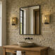 Suratto 1 Light 8 inch Matte Black and Honey Blonde Wall Sconce Wall Light in Matte Black/Honey Blonde