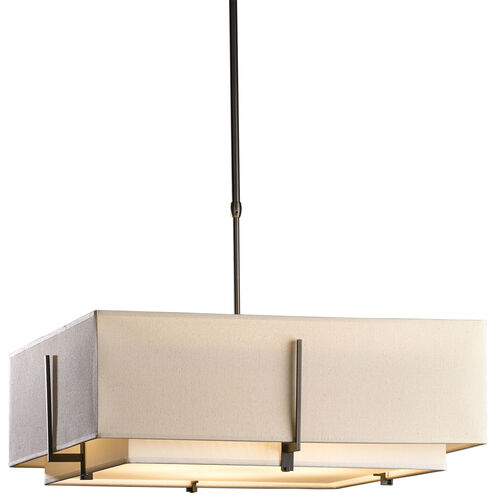 Exos 4 Light 25 inch Bronze Pendant Ceiling Light, Square Large