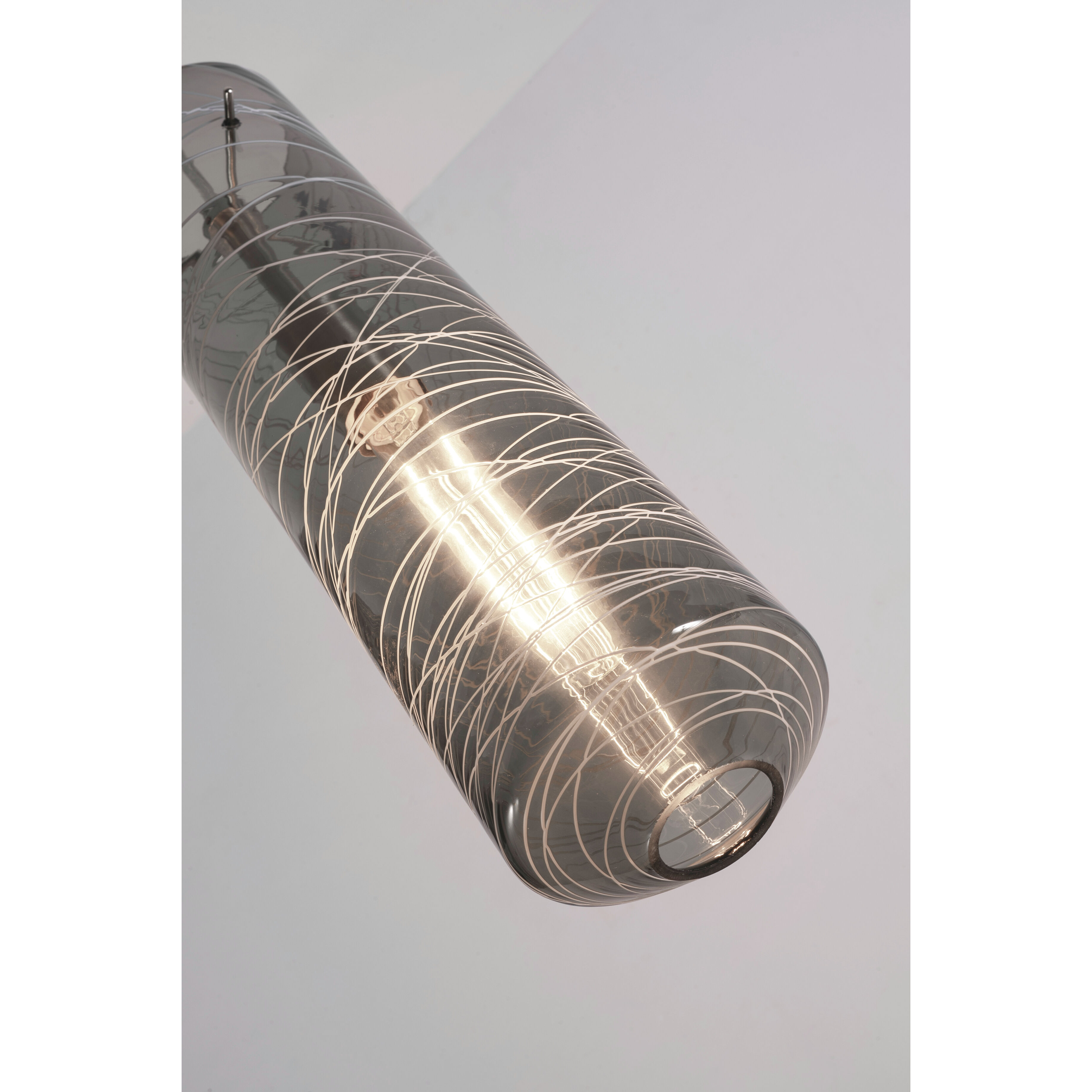 Spun 3 Light 41 inch Satin Nickel Linear Pendant Ceiling Light