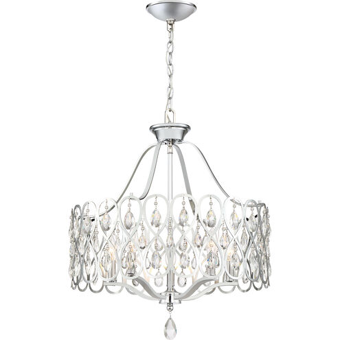 Lulu 5 Light 22 inch Polished Chrome Chandelier Ceiling Light