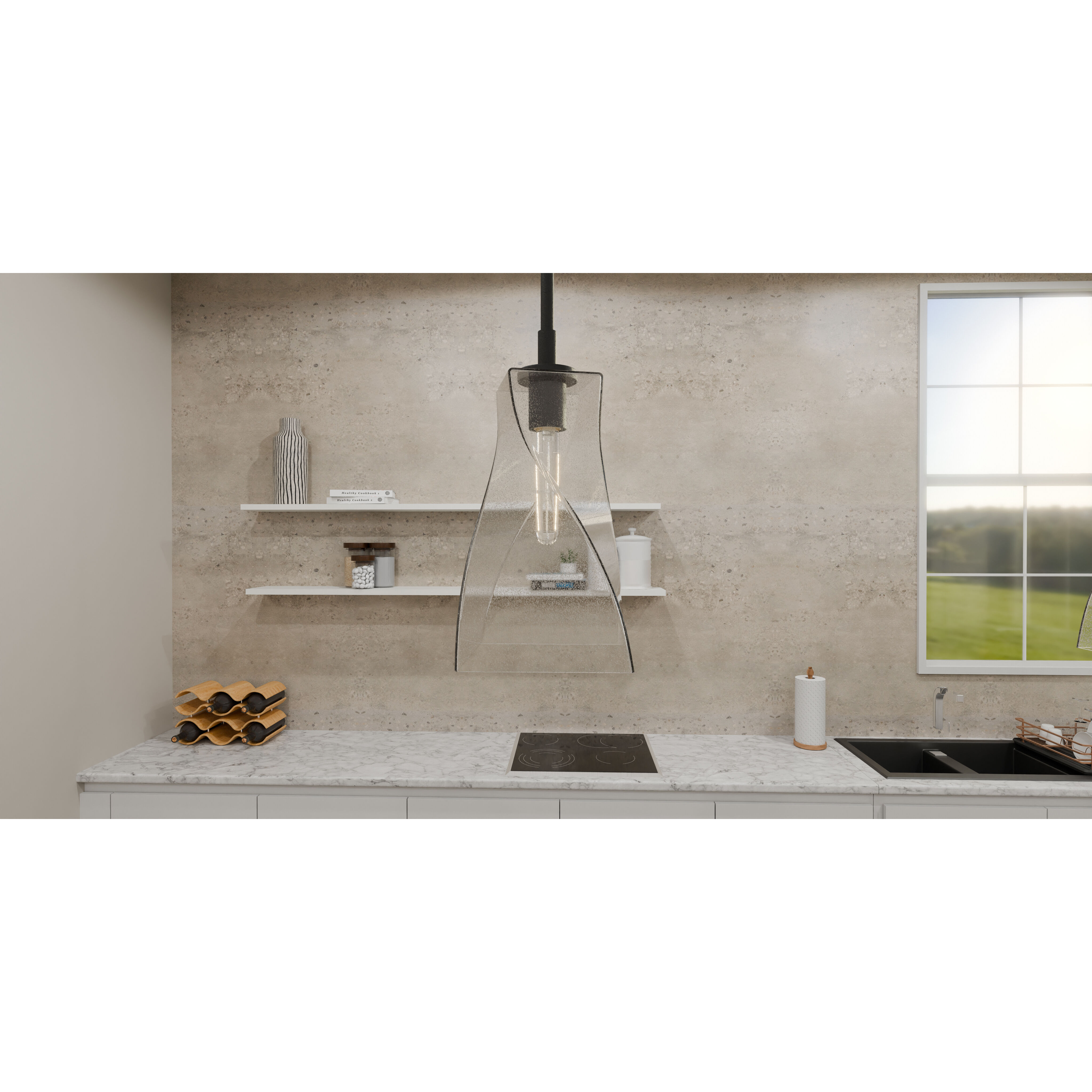 Stetson 1 Light 8 inch Matte Black Mini Pendant Ceiling Light, Small