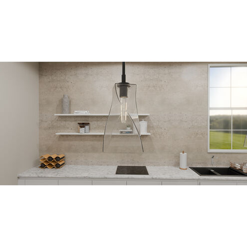 Stetson 1 Light 8 inch Matte Black Mini Pendant Ceiling Light, Small