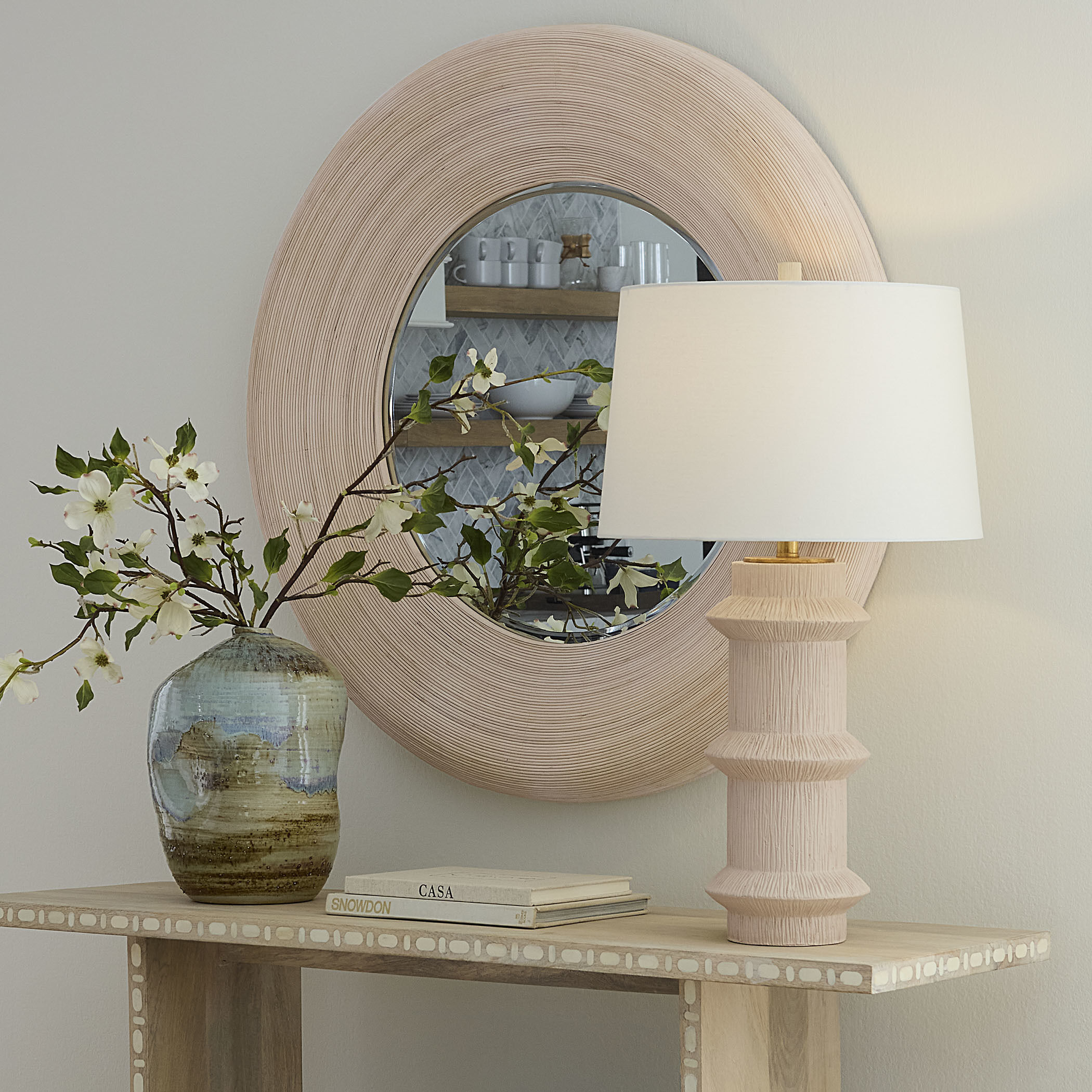 Trousdale 29.5 inch 150.00 watt Textured Cream Table Lamp Portable Light