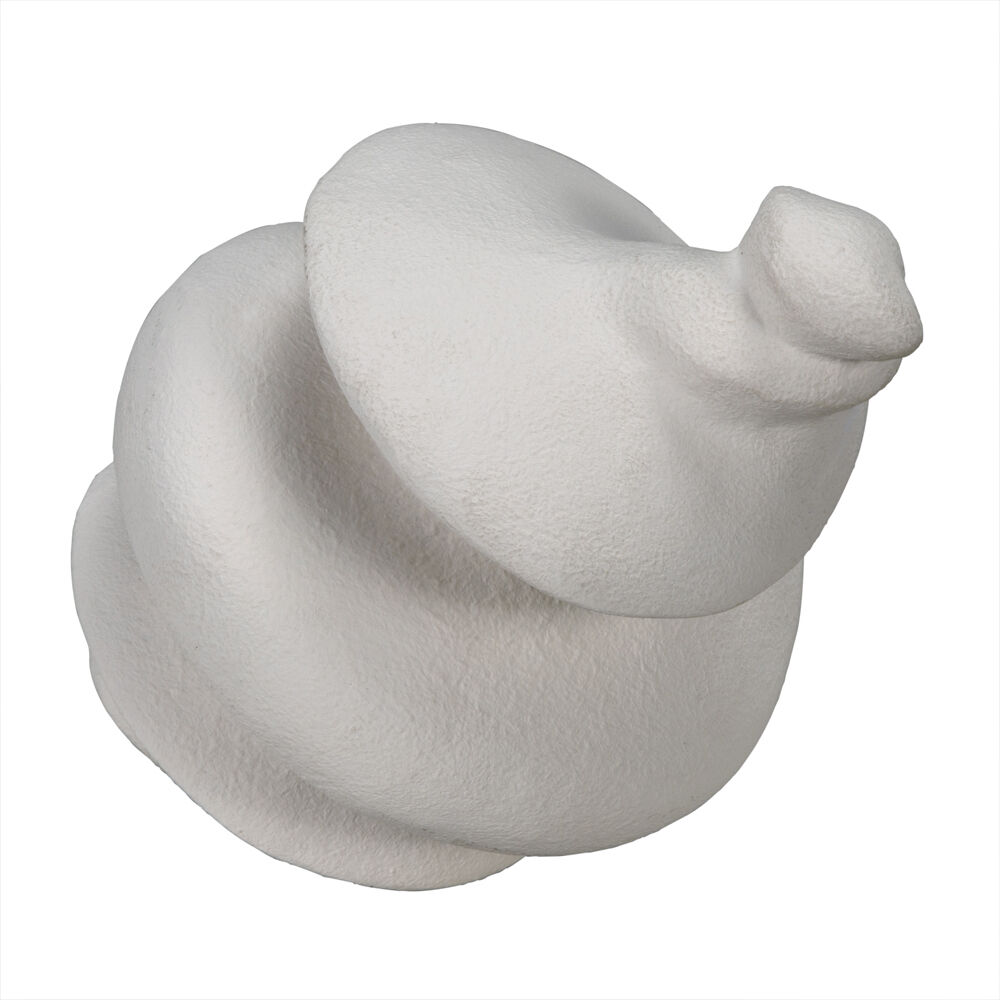 Spiral White Fiber Cement Decor Accessory