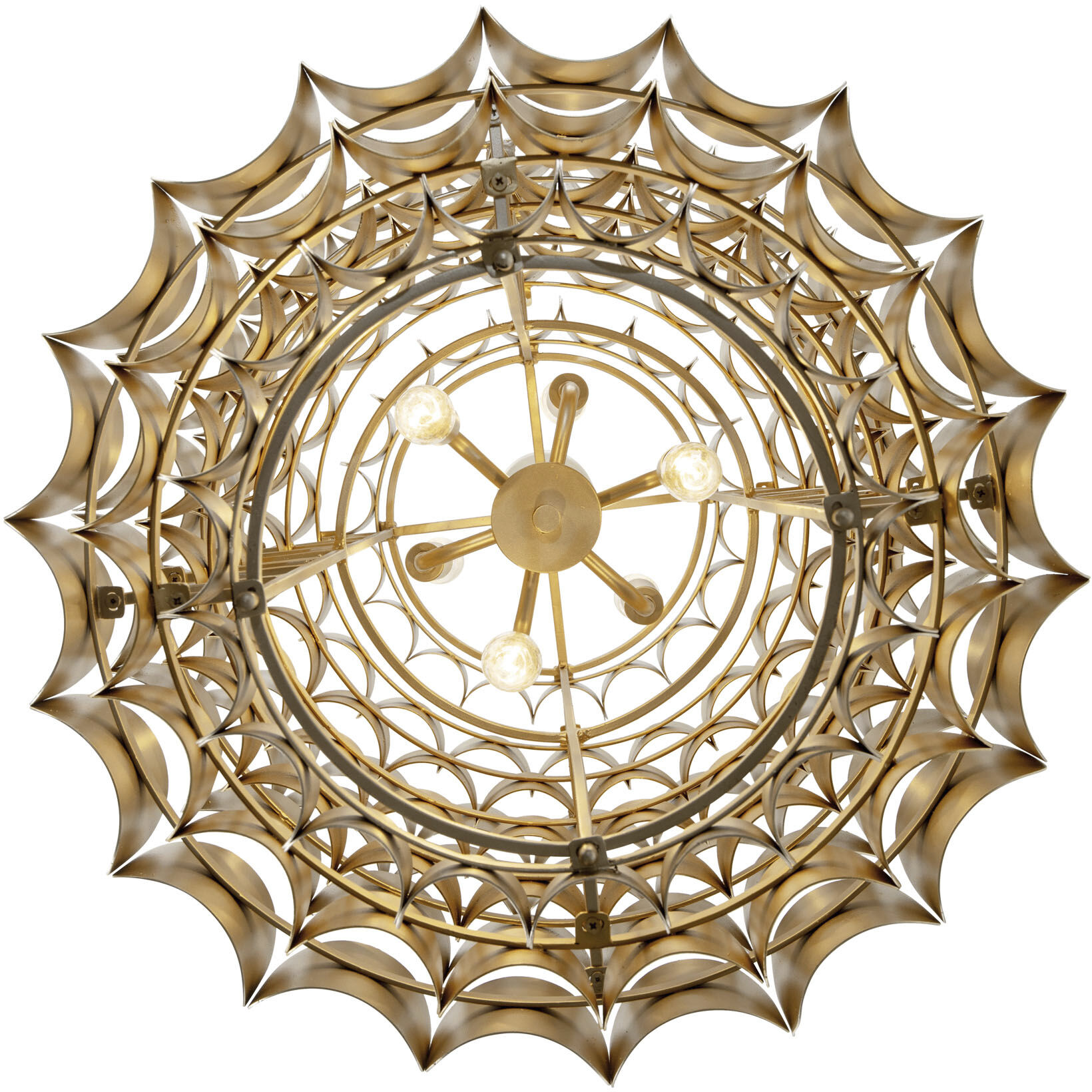 Swoon 6 Light 20 inch Antique Gold/Gold Dust Foyer Pendant Ceiling Light, Smithsonian Collaboration